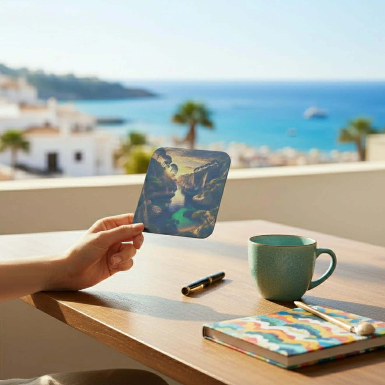 Carte postale en bois – papeterie artisanale Atelier BO